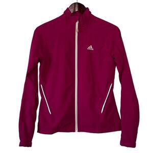Adidas Womens Jacket Y2K Three Stripe Zip Up Windbreaker Size 6 Medium